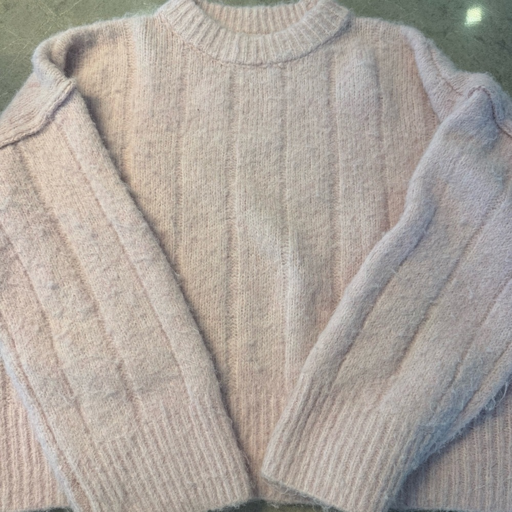 Topshop Soft Pink Crew Neck Sweater